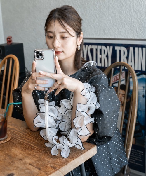 スマホアクセサリー TULE FRILL STRAP josemoon RENAME（リネーム） ショルダーストラップ スマホショルダー チュール