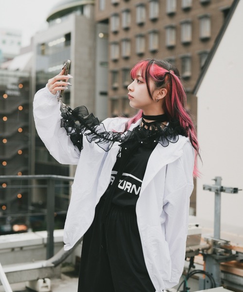 RENAME（リネーム） スマホショルダー チュールフリル シアー ファー