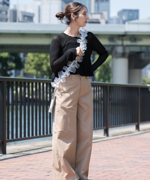 RENAME（リネーム） チュールフリル シアー ファー スマホショルダー