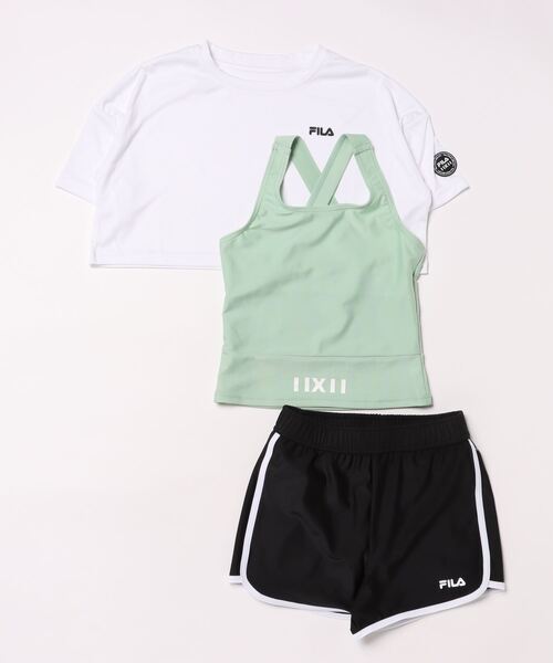 FILA 水着 「FILA/フィラ」キッズ短丈セパレート水着3点セット