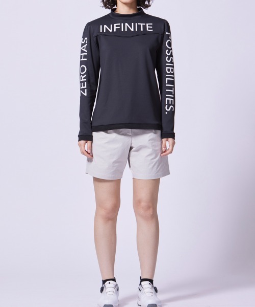 tシャツ 0_0307_D 長袖モックネック レディース