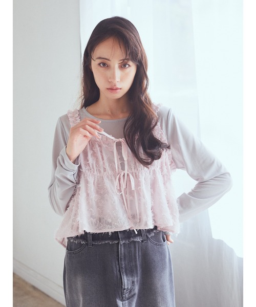 ベスト ジレ MIDIUMISOLID for Ladies ジャカードビスチェ レディース MIDIUMISOLID ベスト ジレ for Ladies ジャカードビスチェ