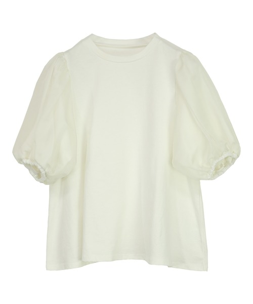 heve ホワイト パフスリーブ Tシャツ 半袖 ホワイト パフスリーブ Tシャツ 半袖 - メルカリ
