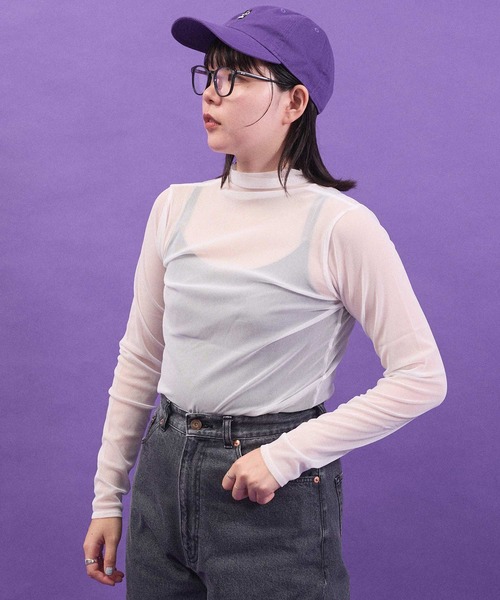 tシャツ パワーネットチュール　インナー レディース I am in fact tシャツ パワーネットチュール インナー