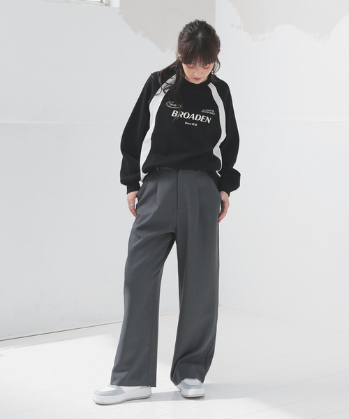 【Moschino】コットンダッチェスストレートパンツ Honeys チノパン ストレートパンツ（股下68cm） レディース