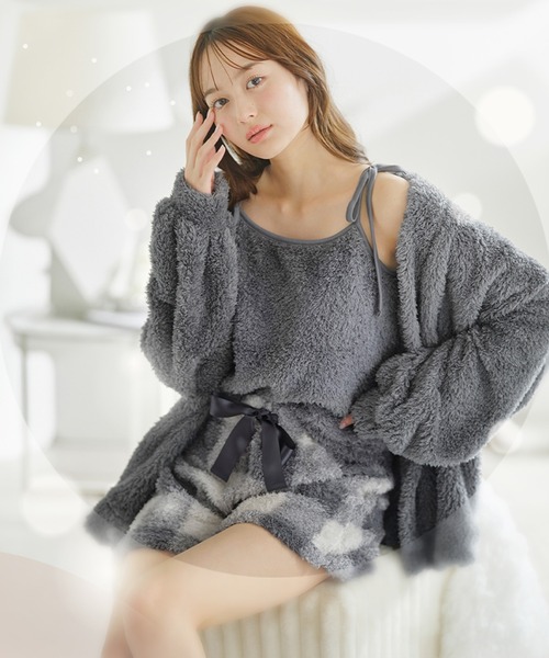 もふもふ3点 もこもこ パジャマ ルームウェア 「3点セット・もこもこ温活」モール