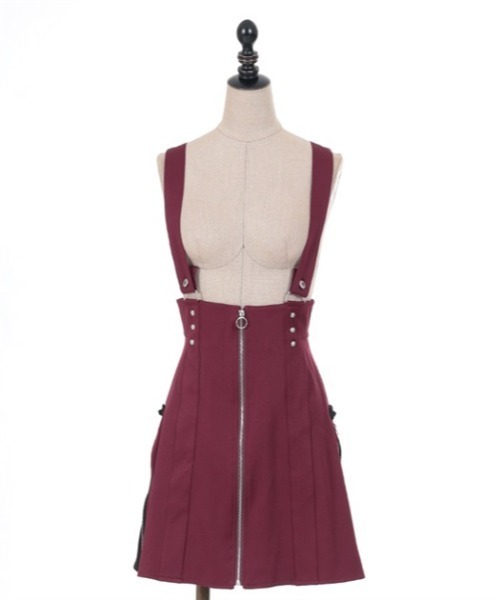 axes femme POETIQUE スカート ファスナーデザインサス付