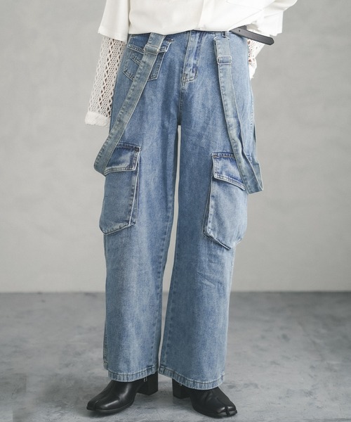 Carhartt サスペンダー デニムパンツ 38×32 そこそこ美品 Shoowtime ジーンズ サスペンダービンテージウォッシュカーゴ