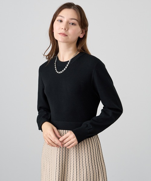 定価31900円 美品 アナイ ニットワンピース サイズ38 ネイビー ANAYI 「ANAYI」 ニットワンピース 38 ネイビー レディース