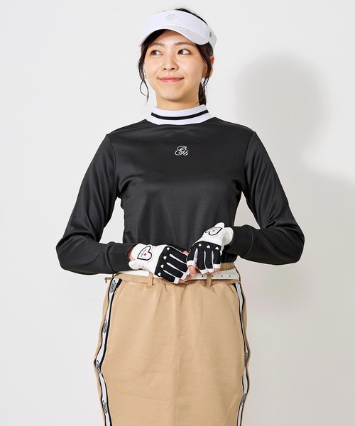 TopIsm ゴルフ モックネックシャツ 長袖 ゴルフウェア ネック