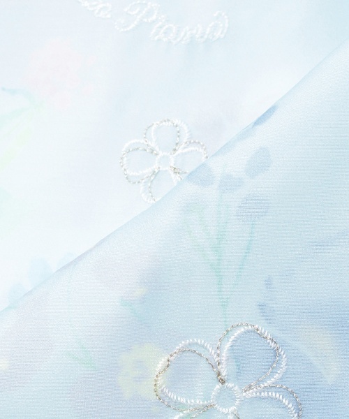 mezzo piano ワンピース 花柄パネルプリント＆刺しゅう ワンピース