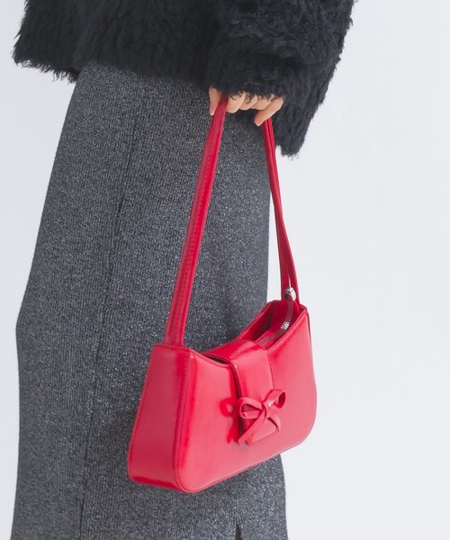 Kate Spade リボンモチーフ チェーン ショルダーバッグ 8243 デコ キルテッド グリッター スエード チェーン ショルダー バッグ