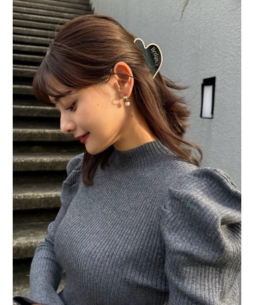 Her lip to ニット セーター Volume-Sleeve Glitter Knit Top