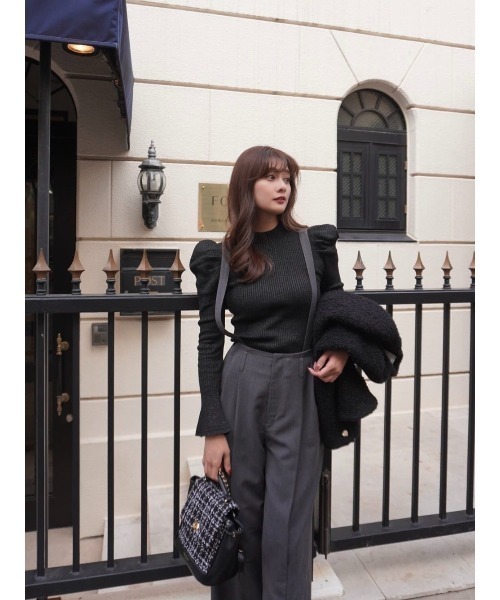 ニット/セーター Herlipto Volume-Sleeve Glitter Knit Top Her lip to ニット セーター Volume-Sleeve Glitter Knit Top