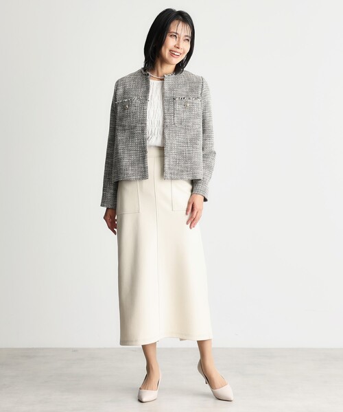 THE SHOP TK ジャケット ノーカラージャケット 「ONOFF活躍