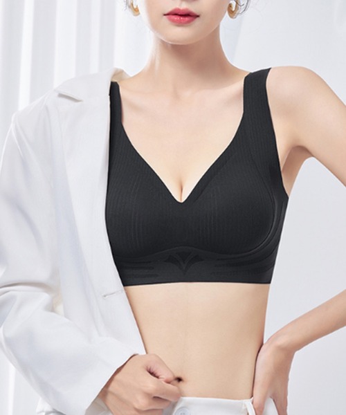 ナイトブラ Lace Ladies（レースレディース） ナイトブラ ソリッドカラー Vネック