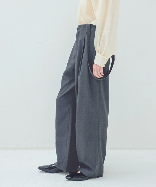 DRESSLAVE（ドレスレイブ） スラックス パンツ detachable strap tuck