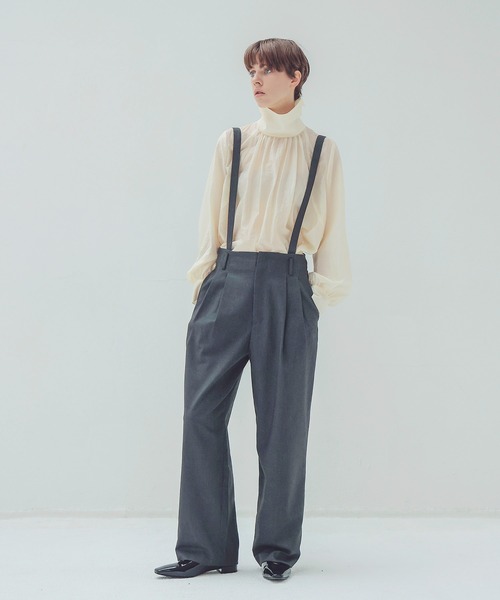 DRESSLAVE（ドレスレイブ） スラックス パンツ detachable strap tuck