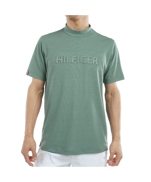 TOMMY HILFIGER GOLF エンボスロゴ 半袖モックネックシャツ