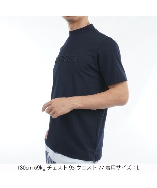 BRIEFING モックネックシャツ　エンボスロゴシャツ TOMMY HILFIGER GOLF エンボスロゴ 半袖モックネックシャツ