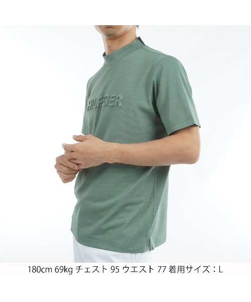 BRIEFING モックネックシャツ　エンボスロゴシャツ TOMMY HILFIGER GOLF エンボスロゴ 半袖モックネックシャツ