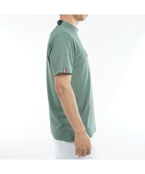 TOMMY HILFIGER GOLF エンボスロゴ 半袖モックネックシャツ