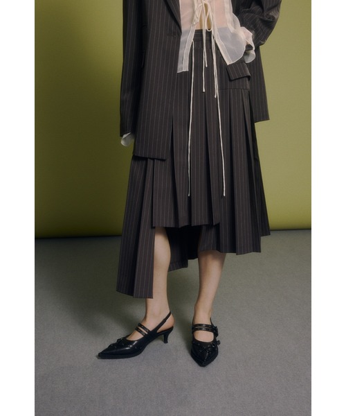 最高級 SLY スカート ミディスカート プリーツ ラップ M/SK PLEATS WRAP スカート