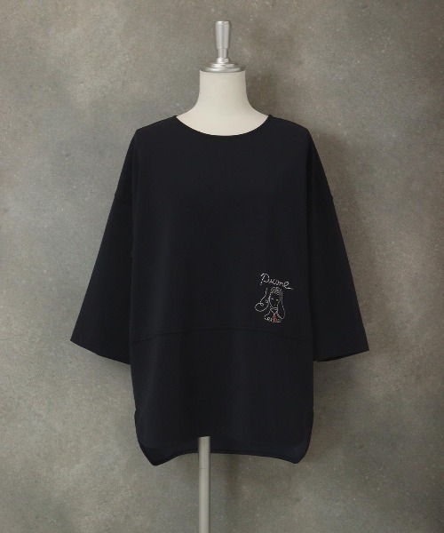 未使用 STUDIO PICONE ピッコーネ カットソー プルオーバー 七分袖冷感スキッパープルオーバー（Tシャツ/カットソー