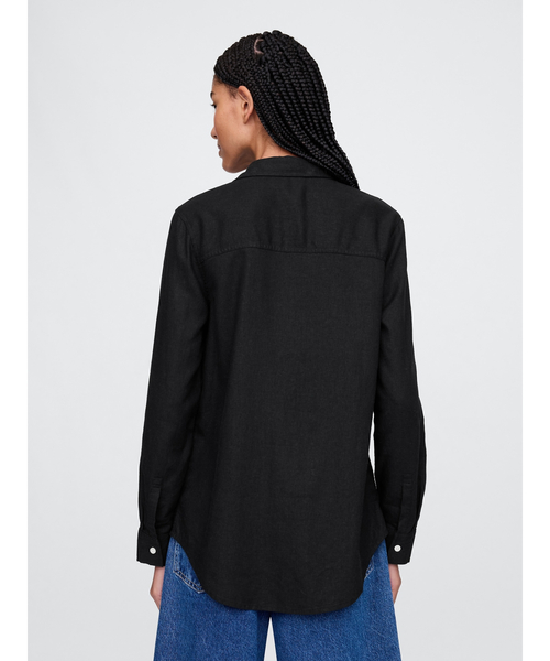 GAP ブラウス シャツ リネンブレンド イージーシャツ レディース