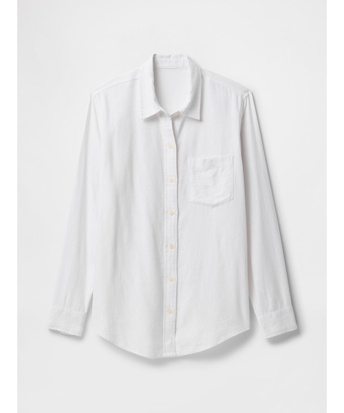 ブラウス シャツ リネンイージーシャツ レディース GAP ブラウス シャツ リネンブレンド イージーシャツ レディース