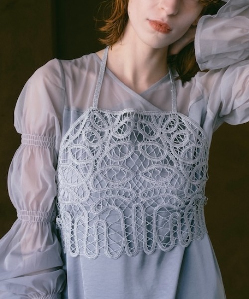 楽天 送料無料にならない sahara tシャツ Guipure Lace Bustier/ギピュールレースビスチェ トップス