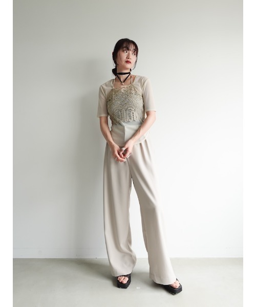 sahara tシャツ Guipure Lace Bustier/ギピュールレースビスチェ