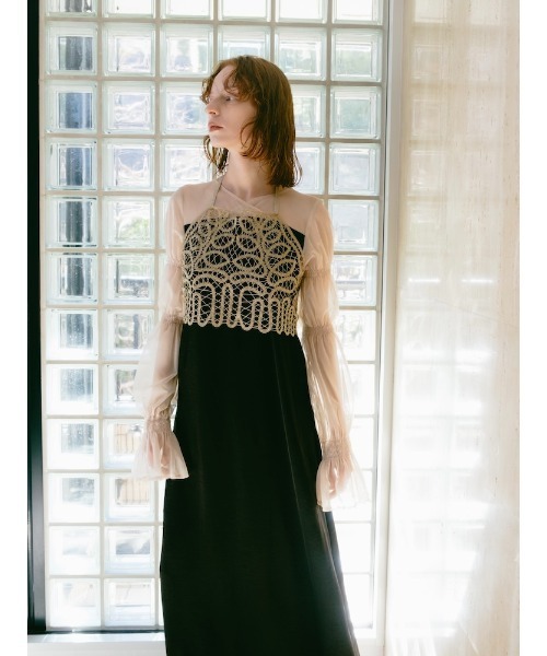 sahara tシャツ Guipure Lace Bustier/ギピュールレースビスチェ