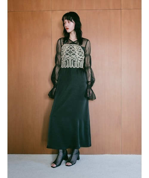 sahara tシャツ Guipure Lace Bustier/ギピュールレースビスチェ