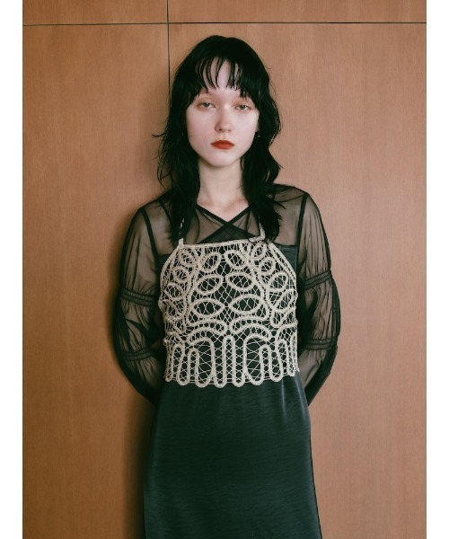 sahara tシャツ Guipure Lace Bustier/ギピュールレースビスチェ