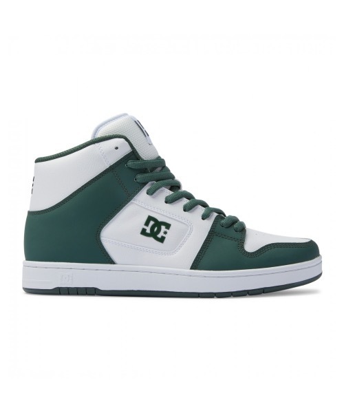「DC SHOES」 ハイカットスニーカー 23cm ホワイト×グリーン メンズ