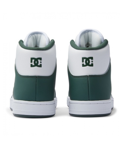 「DC SHOES」 ハイカットスニーカー 23cm ホワイト×グリーン メンズ