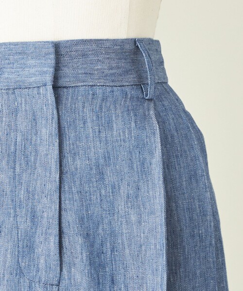 conte パンツ 「conte」デニムライク タック ワイドパンツ