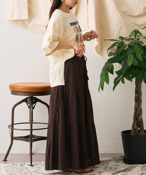 CIAOPANIC TYPY スカート 「India」ボイルピンタックスカート