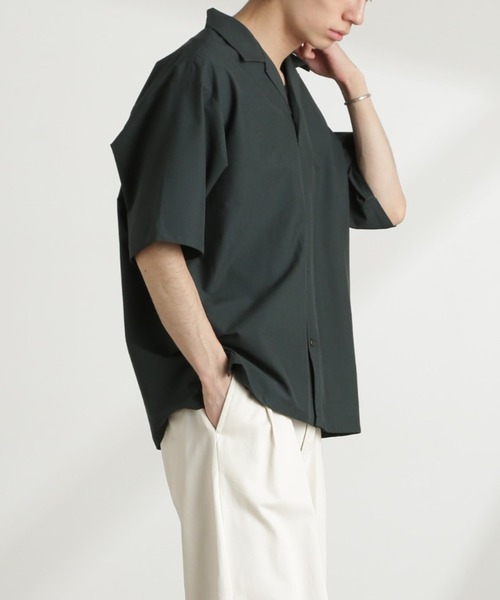 NANO universe（ナノ・ユニバース） シャツ ストレッチワイドオープン