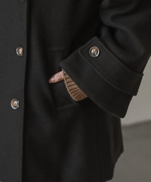 「SUGAR BISKET」 ピーコート フリー ブラック レディース_画像2