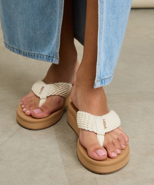 ロキシー ROXY レディース 白　厚底サンダル 24cm ロキシー（ROXY）（レディース）シャワーサンダル RAD WEEKEND