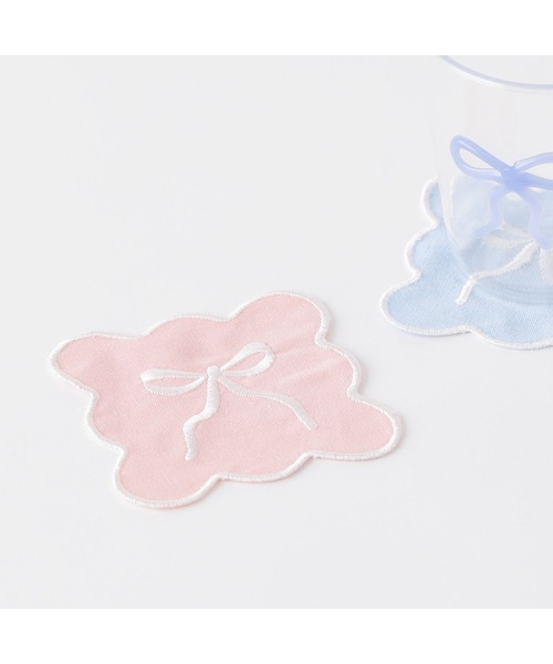 Francfranc（フランフラン） ランチョンマット 刺繍リボン コースター