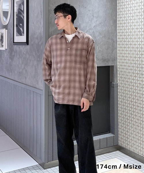 ★美品★アダムエロペ　シャツ　シアーシャツ　ロングシャツ　レディース ADAM ET ROPÉ FEMME(アダム エ ロペ ファム) / レイヤードシアーシャツ