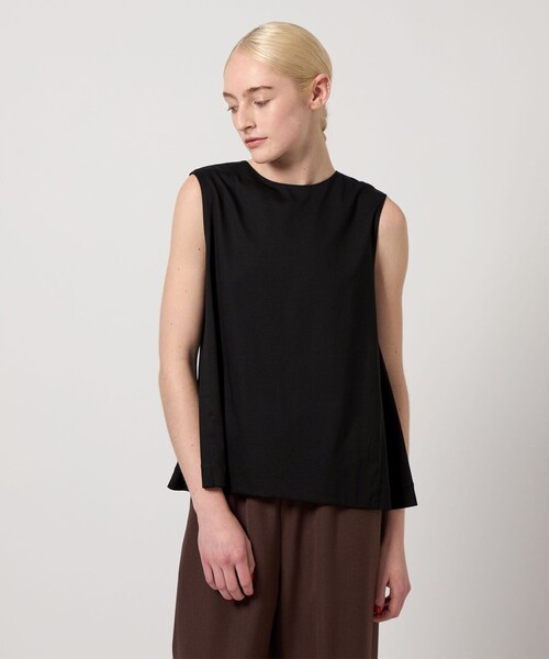 tシャツ 「Steven Alan」コットン レーヨン ノースリーブ プロオーバー レディース