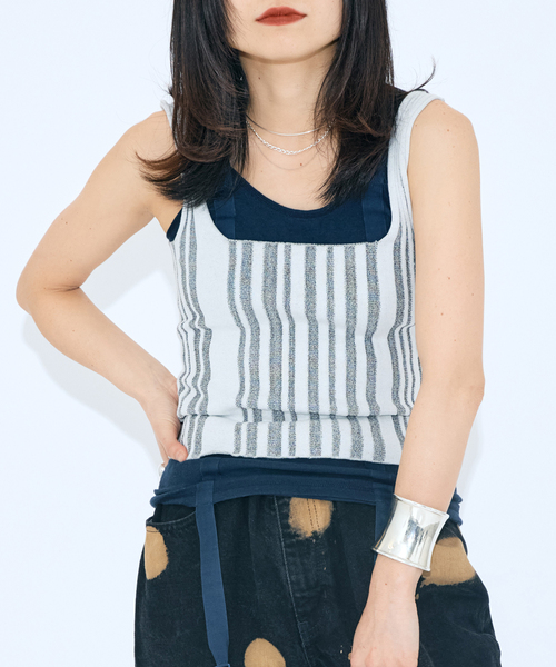 タンクトップ ノースリーブ KATHARINA DUBBICK RIB TANK：タンクトップ レディース
