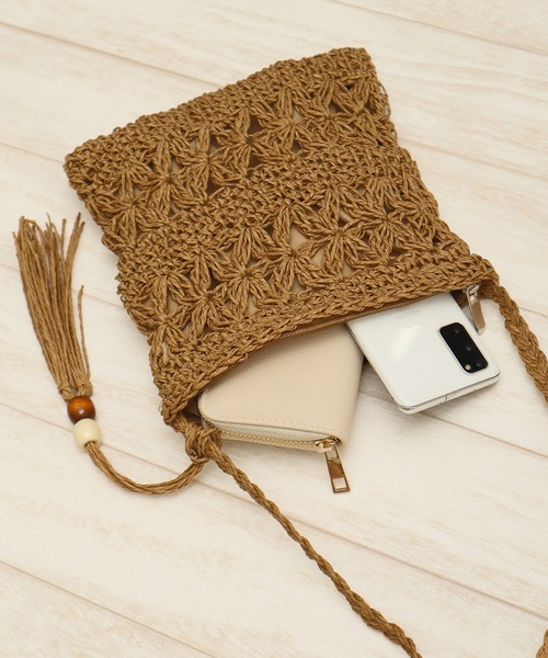 ショルダーバッグ handmade bag Whatna 2way 手作り編み込み 本革 ミニ セカンド バッグ メンズ