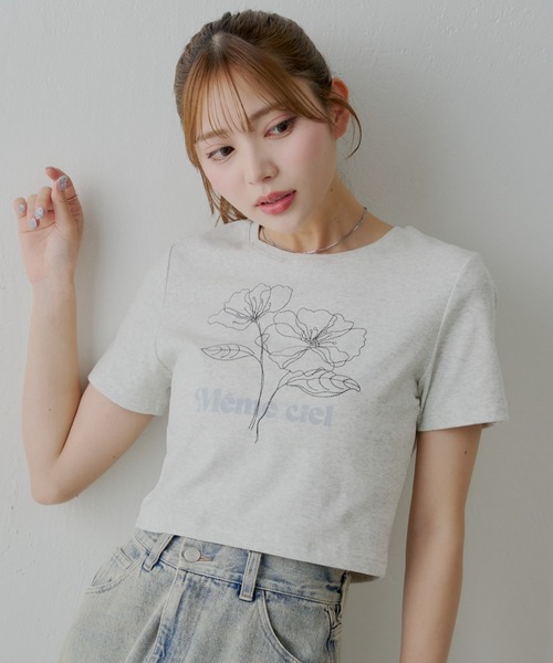 チコ花 Chico tシャツ 「5色展開」フラワー刺繍チビT レディース