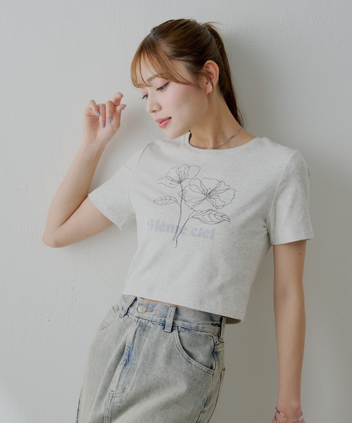 Chico tシャツ 「5色展開」フラワー刺繍チビT レディース