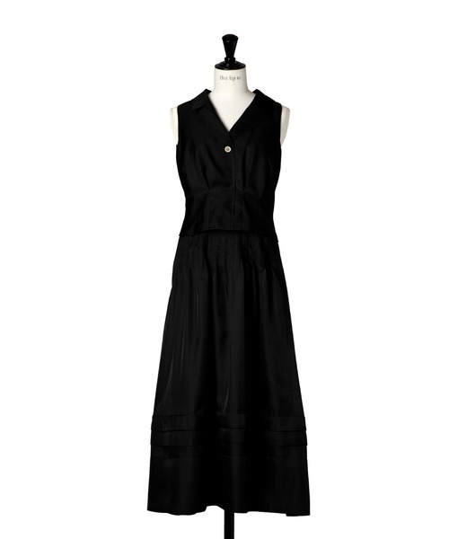 ワンピース Herlipto Marianne Layered Tuck Dress S Marianne Layered Tuck Dress（ワンピース）｜Her lip to（ハー